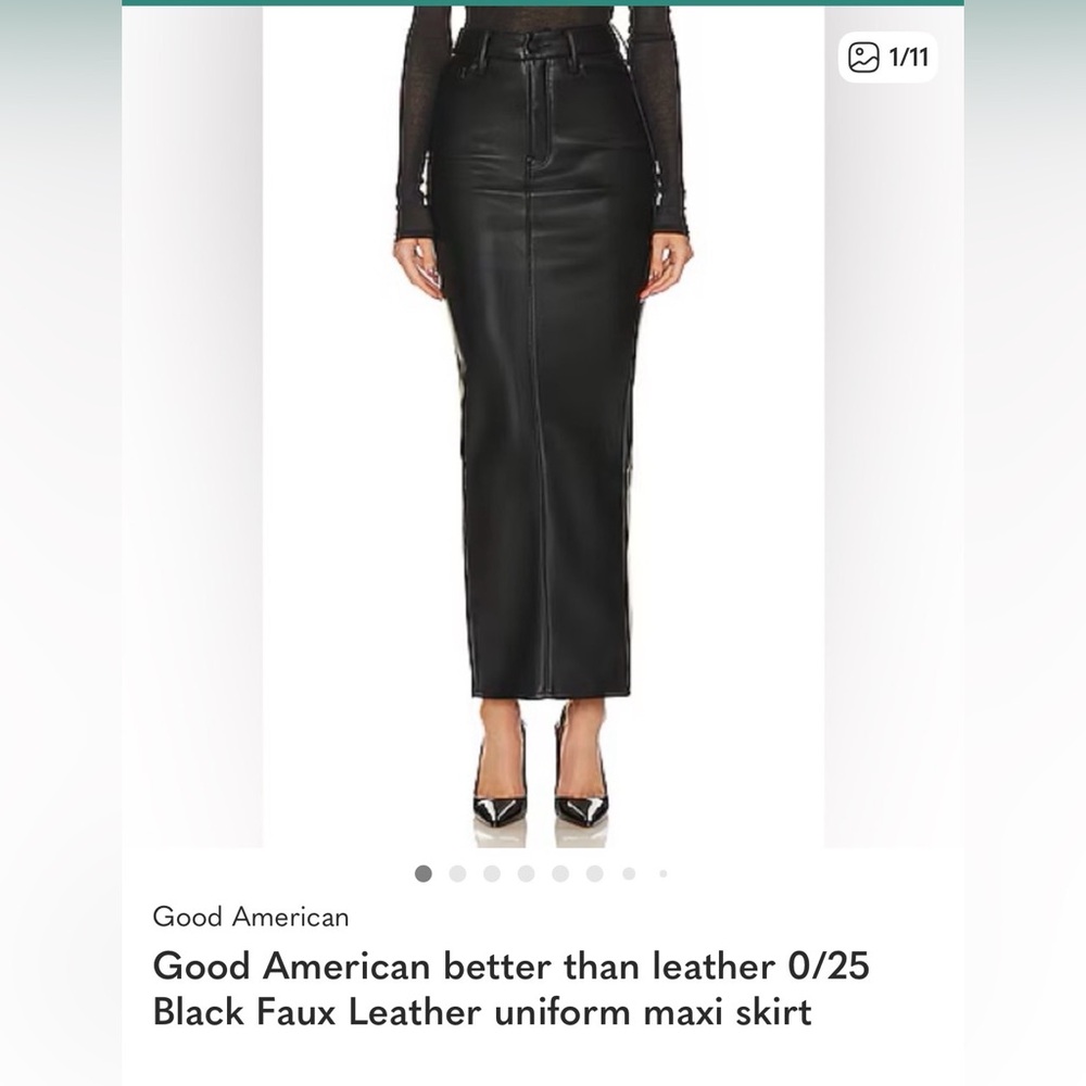 In search for ❌❌❌❌Good American better leather skirt